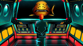 Gaze deeply into these trippy neon 1-point perspective movie posters